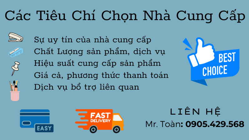 Các Tiêu Chí Chọn Nhà Cung Cấp Văn Phòng Phẩm