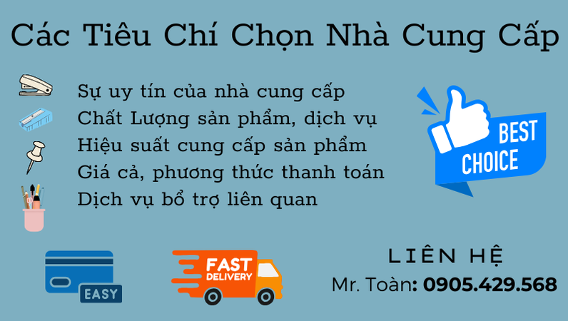 Các Tiêu Chí Chọn Nhà Cung Cấp Văn Phòng Phẩm Bình Thạnh