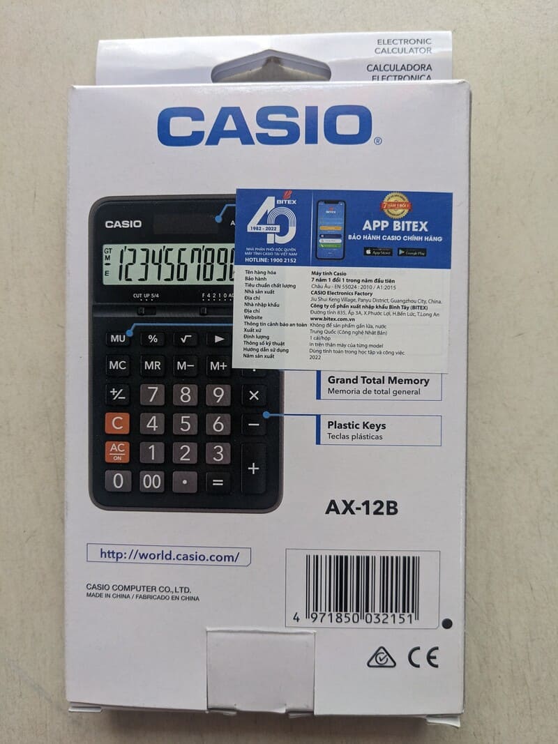 Máy Tính Casio AX-12B